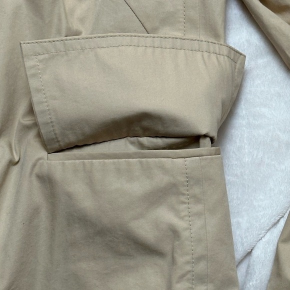 Banana Republic Trench Coat Blazer Safari Travel Classic Neutral Button Close - Picture 5 of 9